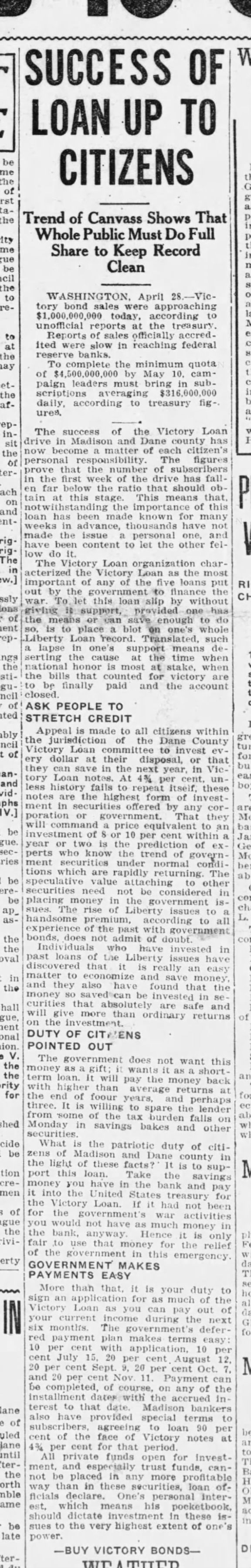 Clipping from Wisconsin State Journal